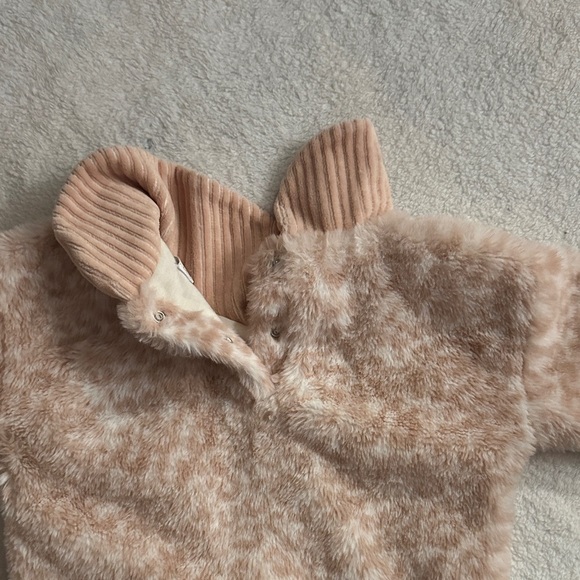 Ribbed Collar Leopard Baby Sweater - Picture 5 of 6